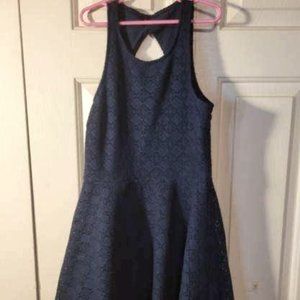 Navy Lace Shift Dress